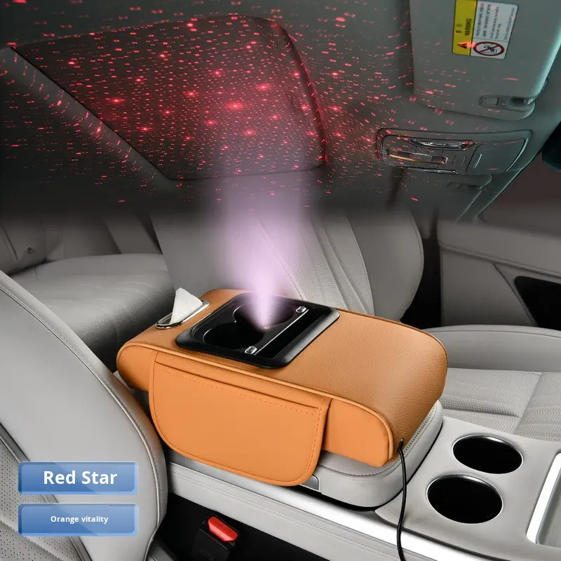 2025 Starry Sky Projection Car Armrest Box Car Phone Holder - Universal Fit Interior Accessories | S